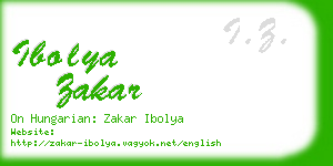 ibolya zakar business card